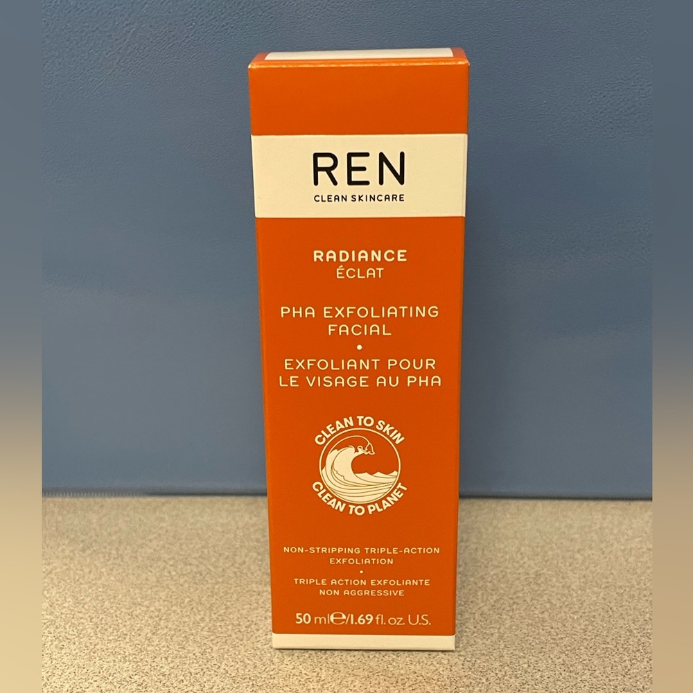 REN Clean Skincare Radiance PHA Exfoliating Facial 1.69 oz / 50 ml NEW Full-size